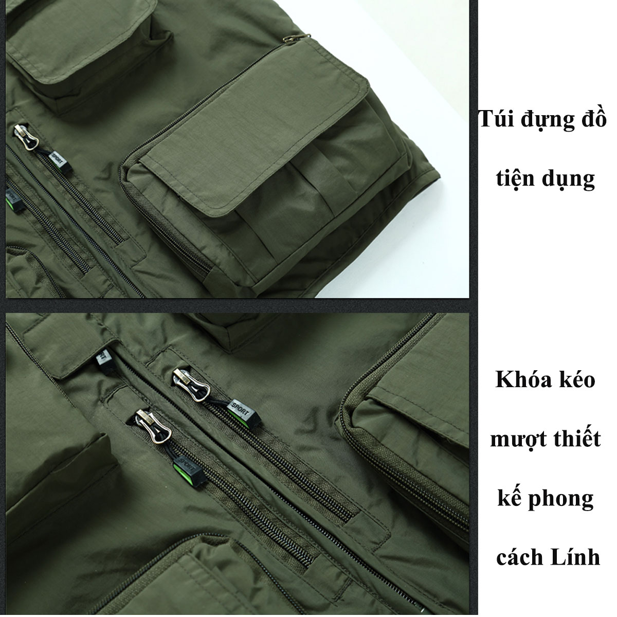 Áo Gile Nam Lính Mỹ U869 Phong Cách US ARMY - HÀNG CHÍNH HÃNG