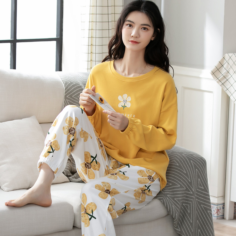 Đồ mặc nhà thu đông cotton dày dặn  cực xinh 8640