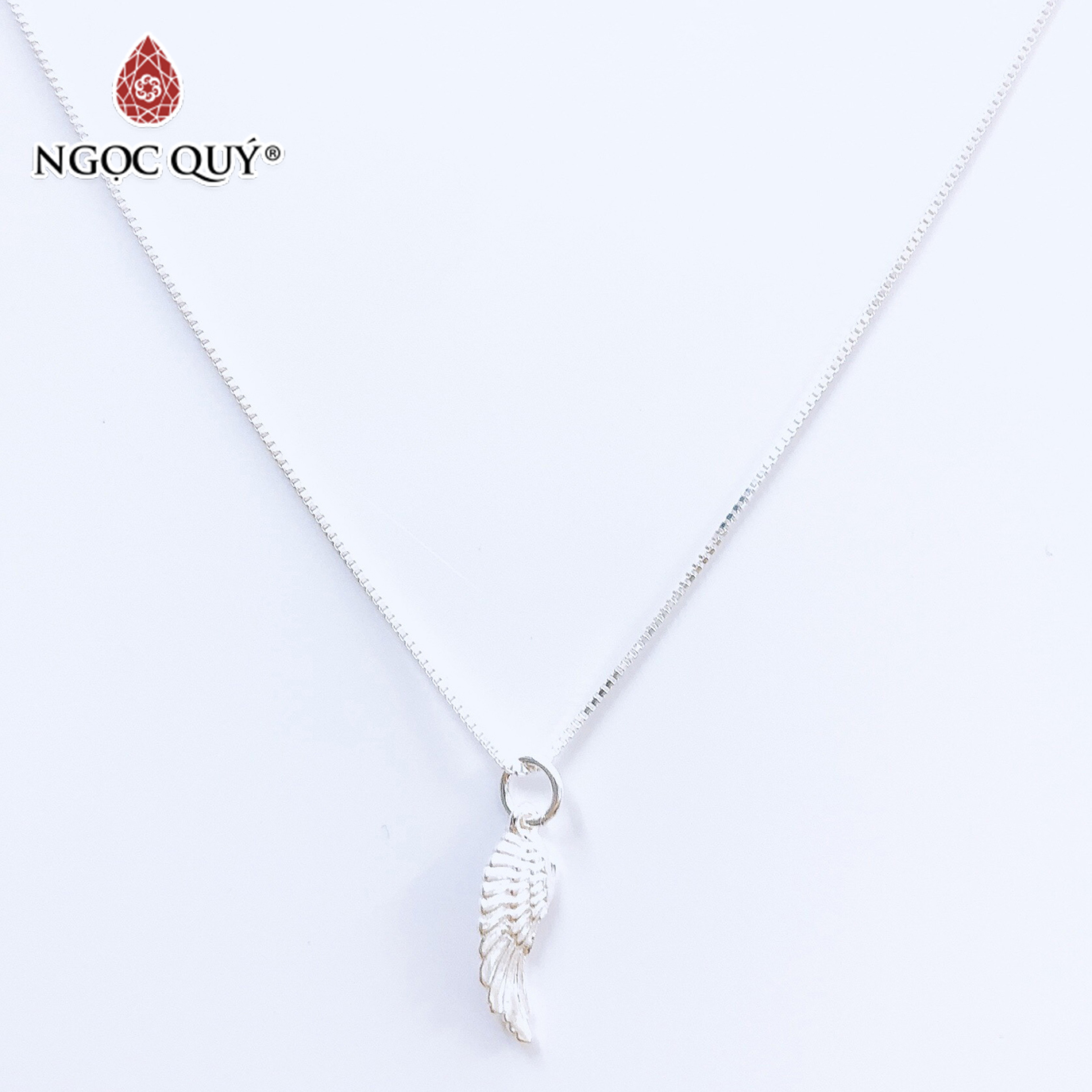 Dây chuyền bạc mặt cánh thiên thần - Ngọc Quý Gemstones