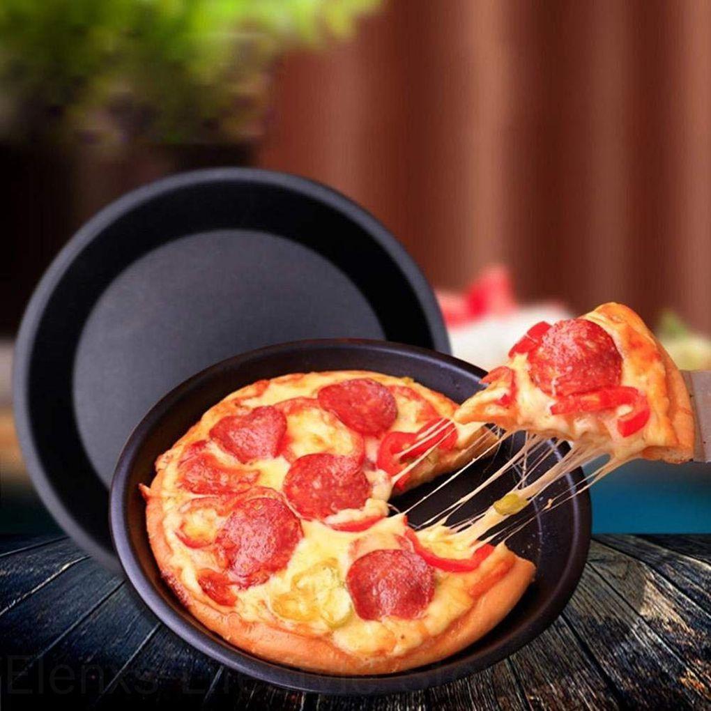 Chảo nướng bánh pizza bằng thép carbon chống dính tiện dụng cho lò vi sóng