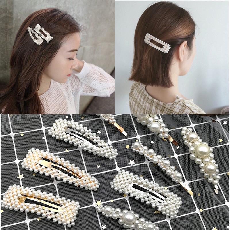 Kẹp Tóc Đính Ngọc Phong Cách Hàn Quốc