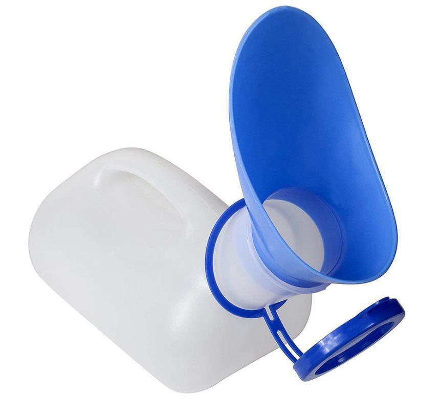 2PCS Unisex Urinoir cho xe hơi, Toliet Urinal cho nam và nữ, chai Bedpans Pee, với nắp và phễu, hộp nhựa cho xe hơi, ông già, trẻ em cho khu cắm trại ngoài trời