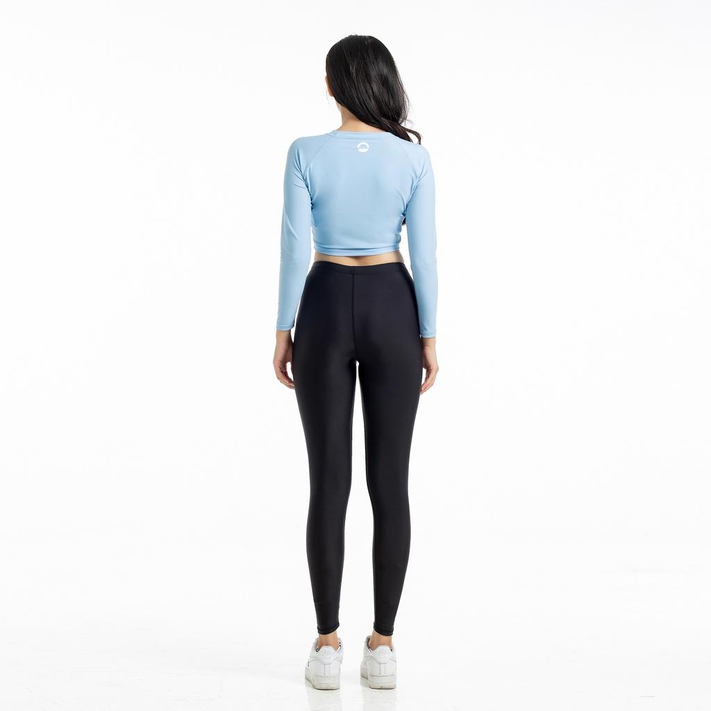 Áo Bơi Nữ Tay Dài Croptop - Basic Blue Sobie