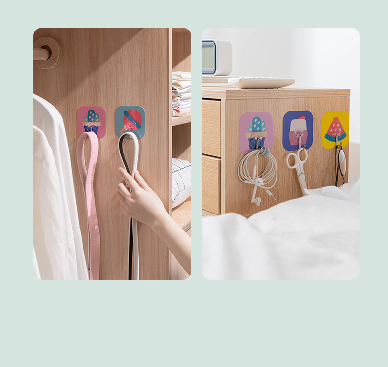 Móc Dán Tường Hoạt Hình Dễ Thương