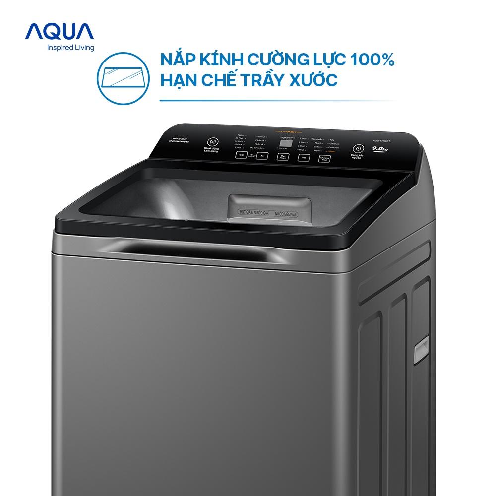 Máy giặt cửa trên Aqua 9kg AQW-FR90GT.S - Hàng chính hãng - Chỉ giao HCM, Hà Nội, Đà Nẵng, Hải Phòng, Bình Dương, Đồng Nai, Cần Thơ