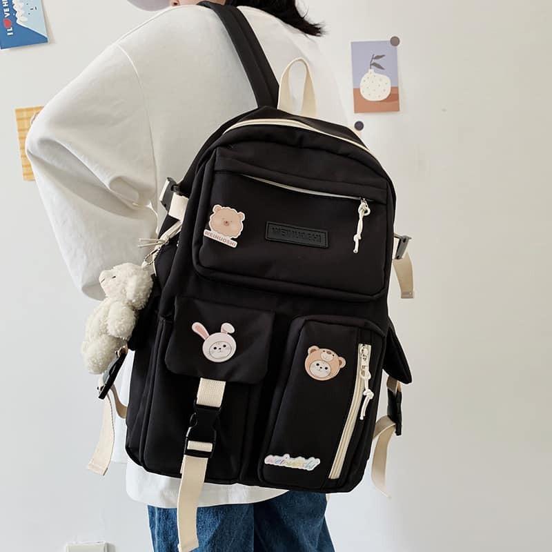 Balo ULZZANG nhiều ngăn xinh xăn phong cách Hàn Quốc *BL28