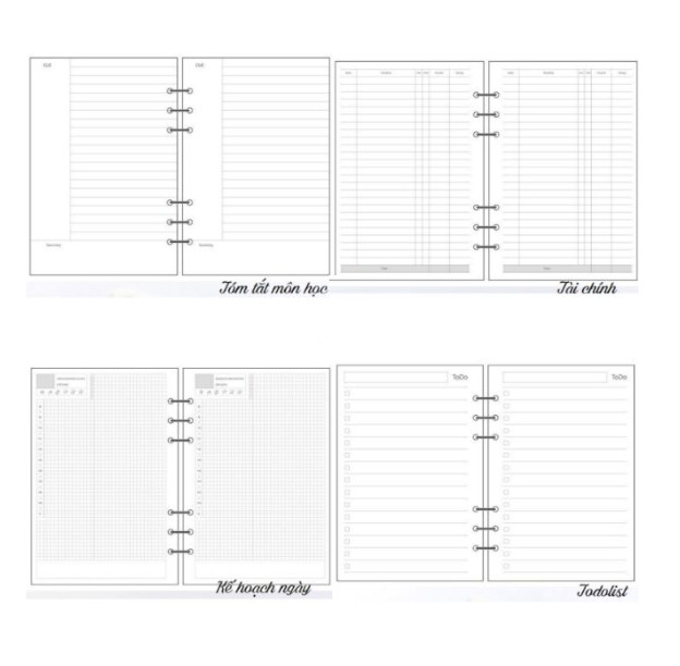 GIẤY A5 REFILL CHO PLANNER ( RESTOCK)