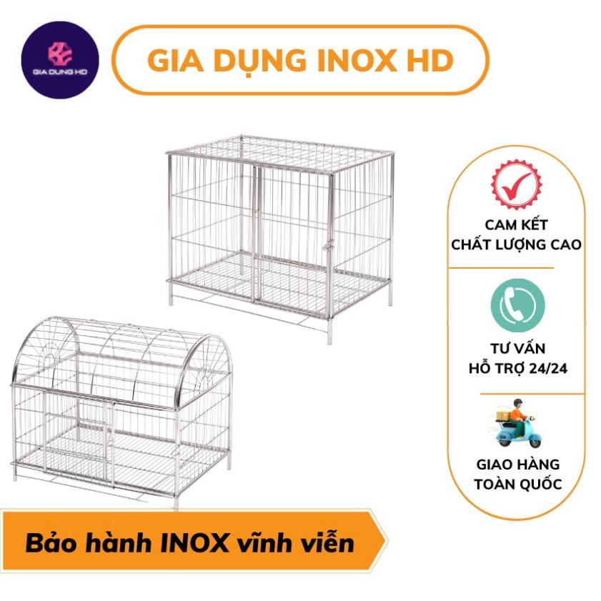 Lồng nuôi chó mèo bằng INOX 201  FREE SHIP Chuồng nuôi thú cưng dầy dặn , bền bỉ