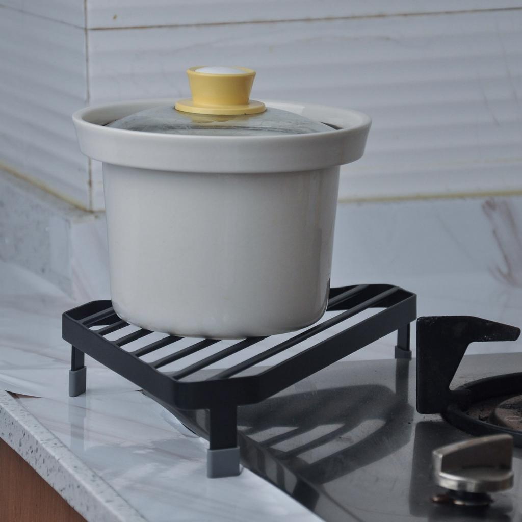 Pot Rack Holder Stand Organizer Kitchen Countertop Bowl Cup Pan Support Rack