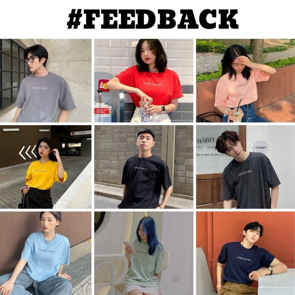 Áo phông nữ form rộng đẹp tay lỡ oversize, áo thun nữ form rộng unisex tay lỡ hàn quốc cotton AT011 Miucho basic tee