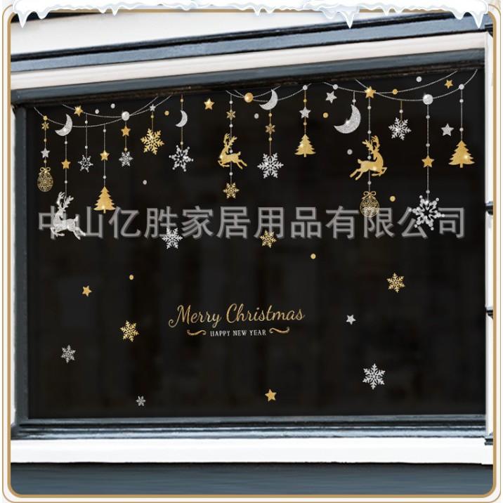 DECAL TRANG TRÍ GIÁNG SINH NOEL 2 MẶT DÂY TREO TRANG TRÍ