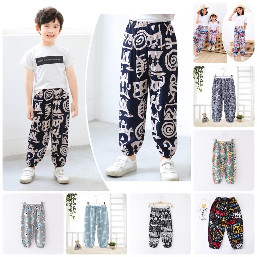 QTT1 Size120-150 Quần chống muỗi bé trai bé gái Thời trang trẻ Em hàng quảng châu