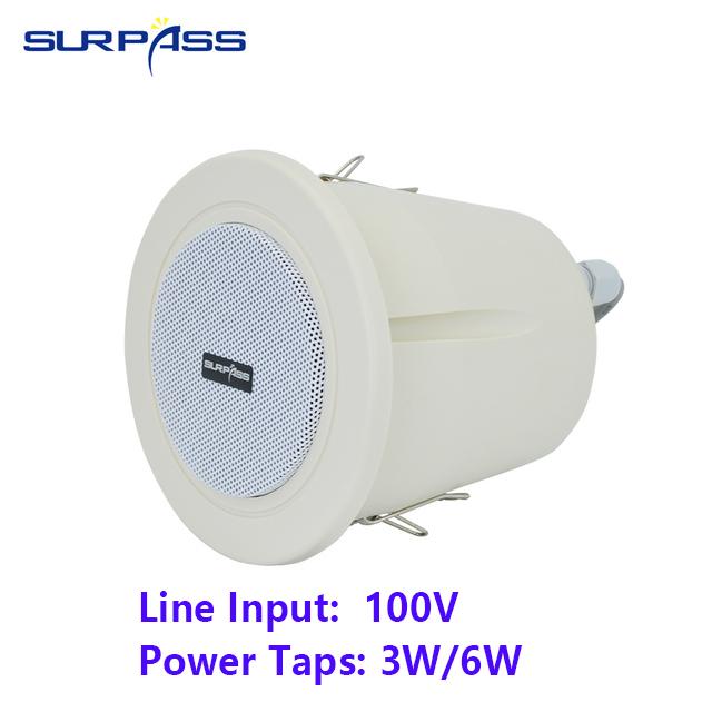 Loa âm trần toàn dải 4 inch chống nước IP55 PA Chất liệu ABS Hệ thống âm thanh chất lượng cao cho phòng tắm hơi Phòng tắm khách sạn Siêu thị Màu sắc: 100V