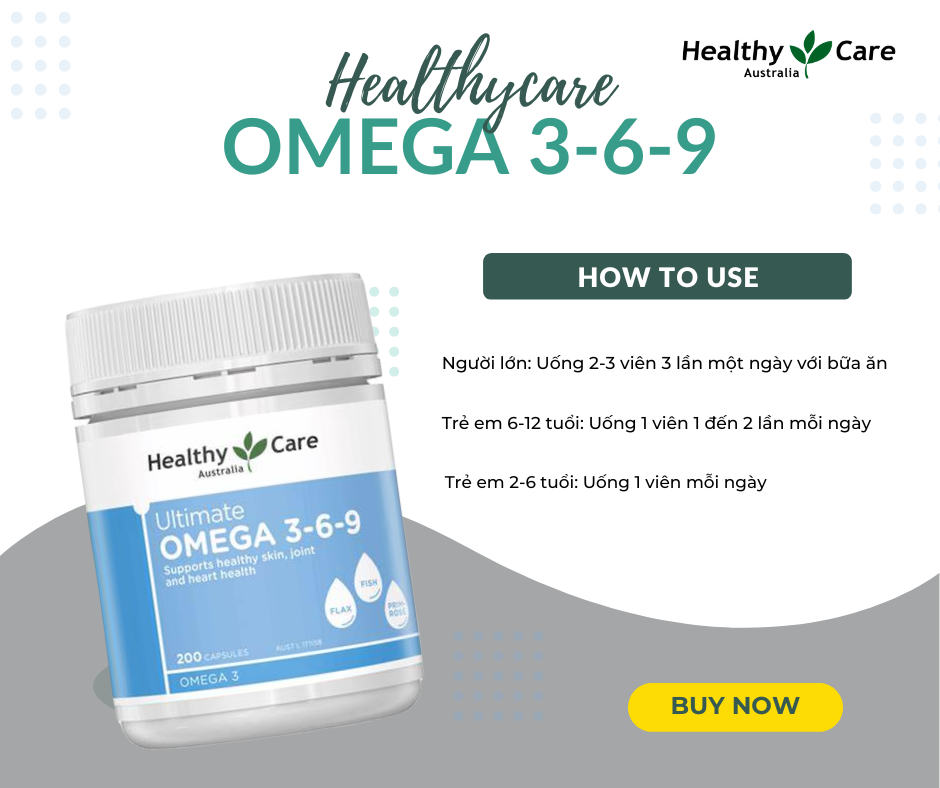 Omega 3-6-9 Úc Healthy Care Ultimate 1000mg Tạo sức khỏe cho tim, não, khớp, mắt và cải thiện da khô - QuaTangMe Extaste