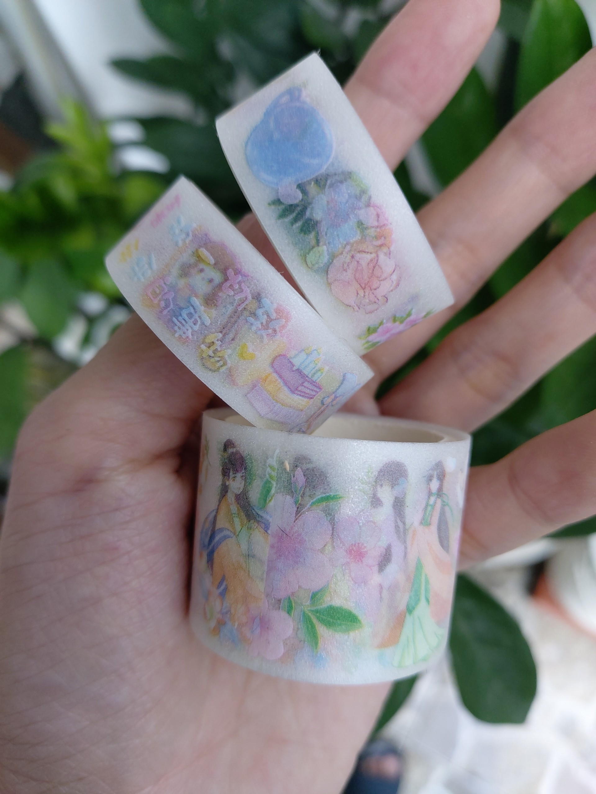 Combo 3 cuộn washi tape dán trang trí ( 2 nhỏ + 01 lớn ) dễ thương.