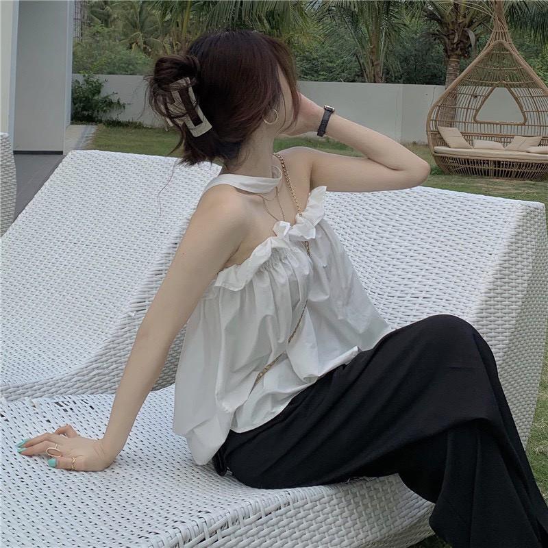 Áo đi biển, áo trễ vai, áo tiểu thư_A6