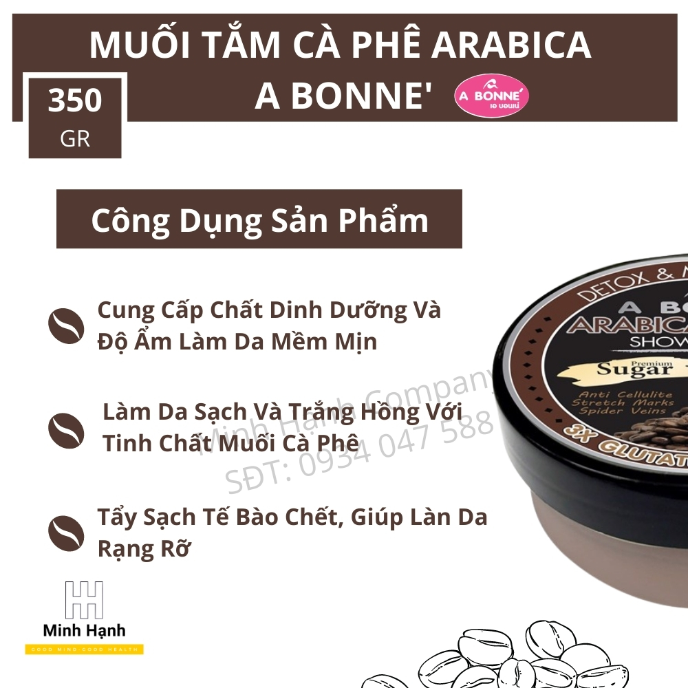 Muối Cafe Tẩy Tế Bào Chết Abonne Chính Hãng, Nhập Khẩu Thái Lan Dưỡng Ẩm Và Làm Da Sáng Hồng Rạng Rỡ