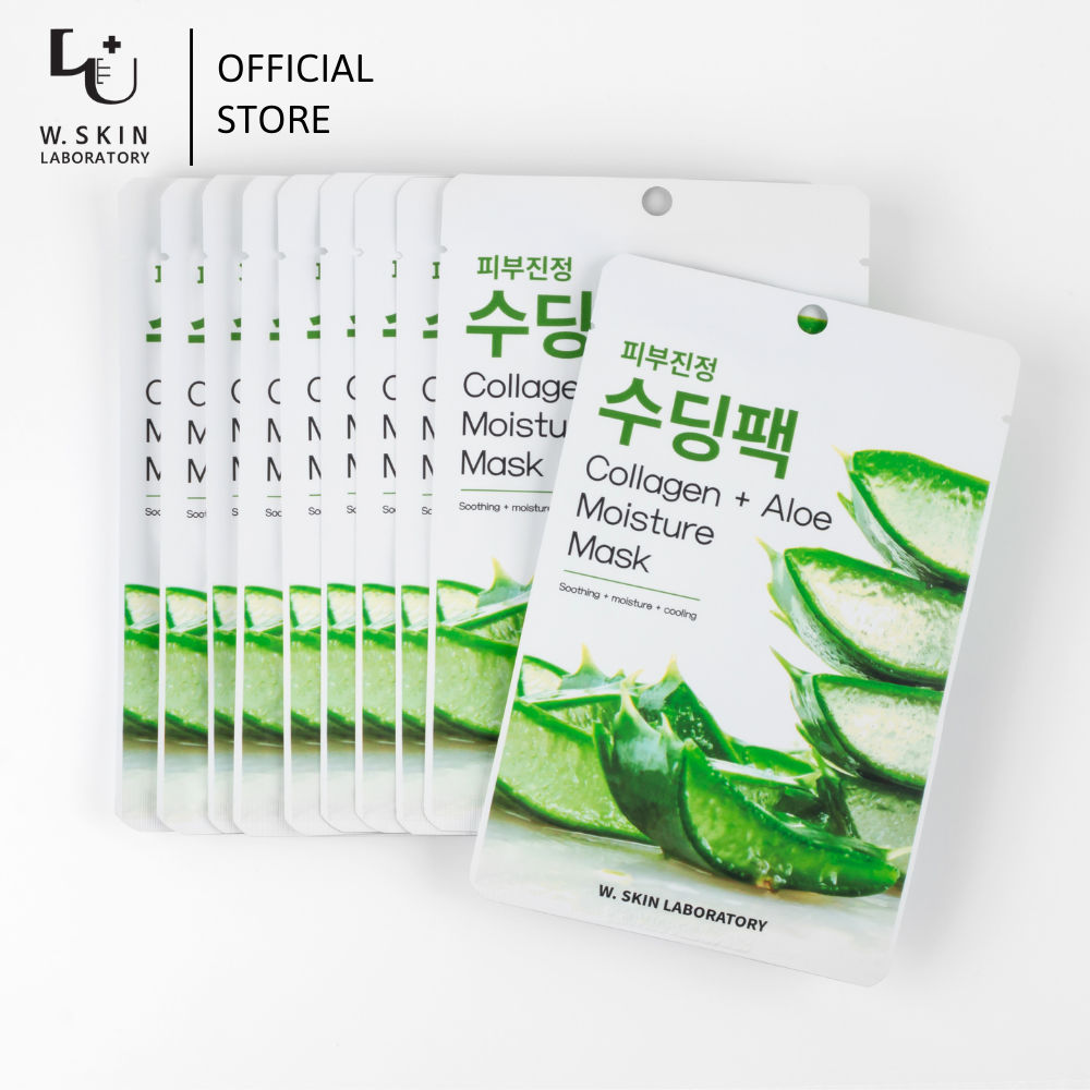 [Date 13/3/2025] Mặt nạ làm dịu và tăng độ đàn hồi của da COLLAGEN + ALOE MOISTURE MASK 22ml/ 1 sheet {Có tem phụ nhập khẩu chính ngạch}