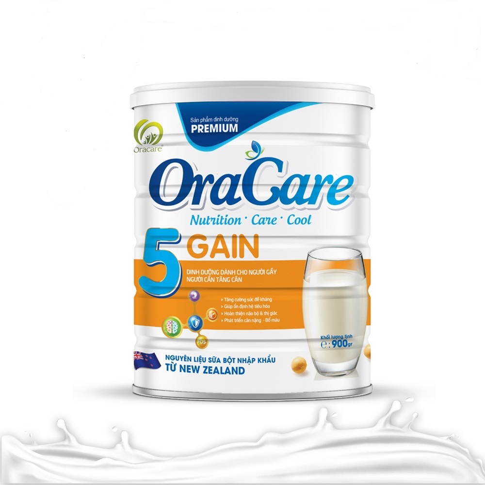 Sữa OraCare Gain Sure lon 900g - Dinh dưỡng dành cho người gầy, người cần tăng cân