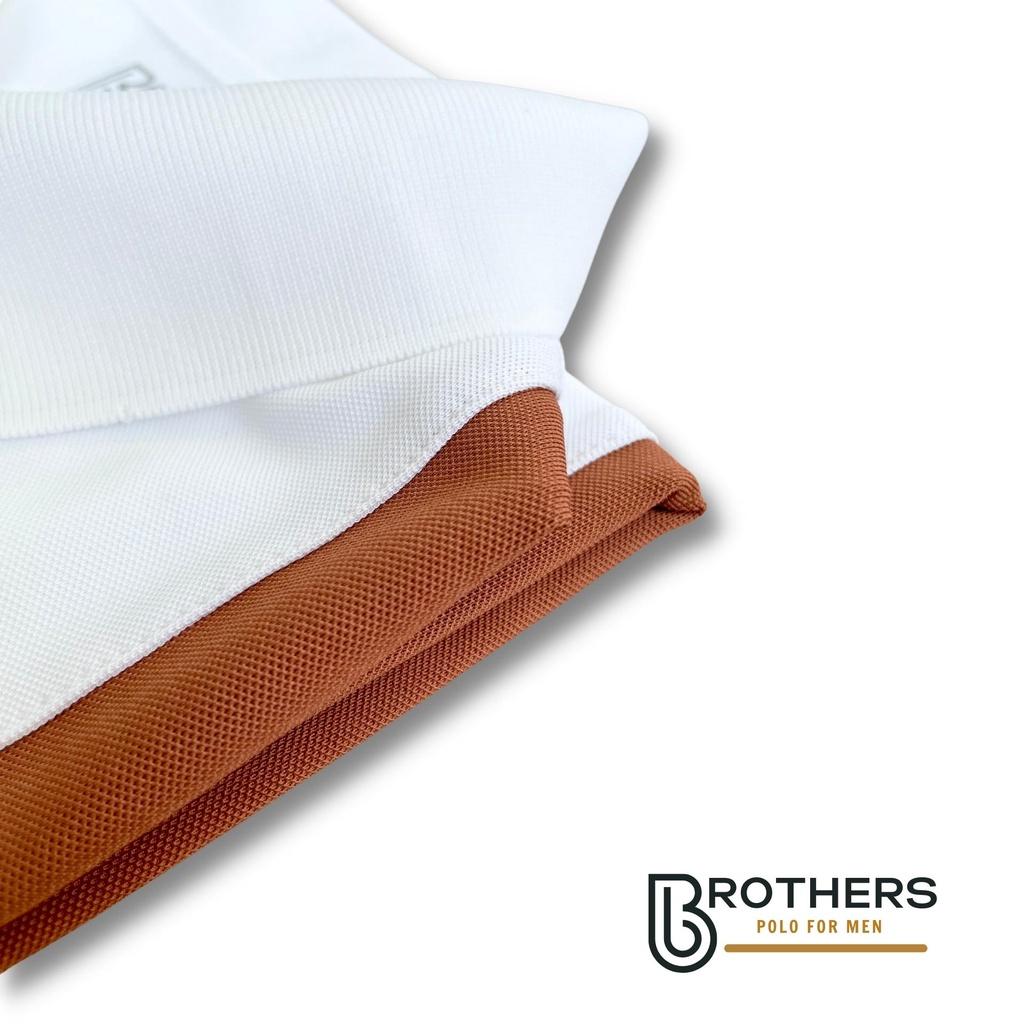 Áo thun POLO nam DOLI phối dọc mới, cổ trụ bẻ, vải cá sấu cotton cao cấp, phom chuẩn, trẻ trung - BROTHERS
