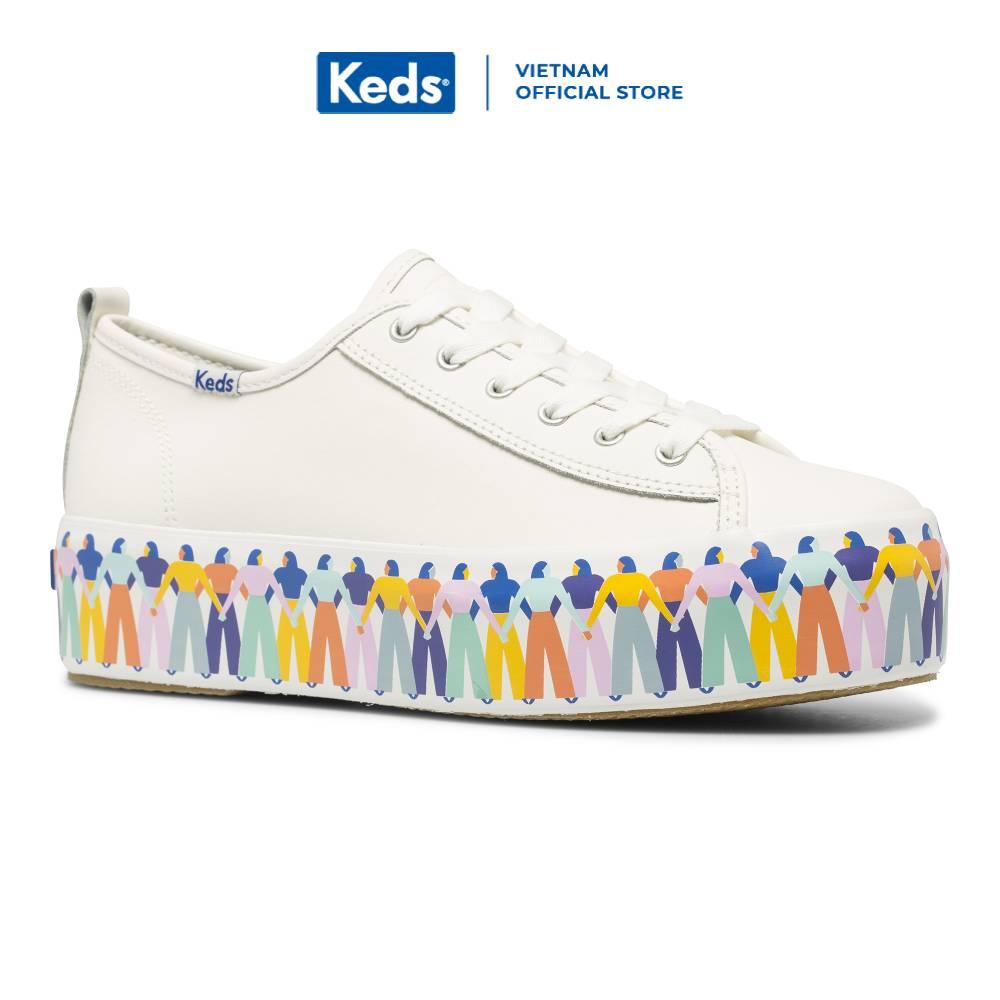 Giày Keds Nữ- Triple Up Leath Rainbow People- KD065551