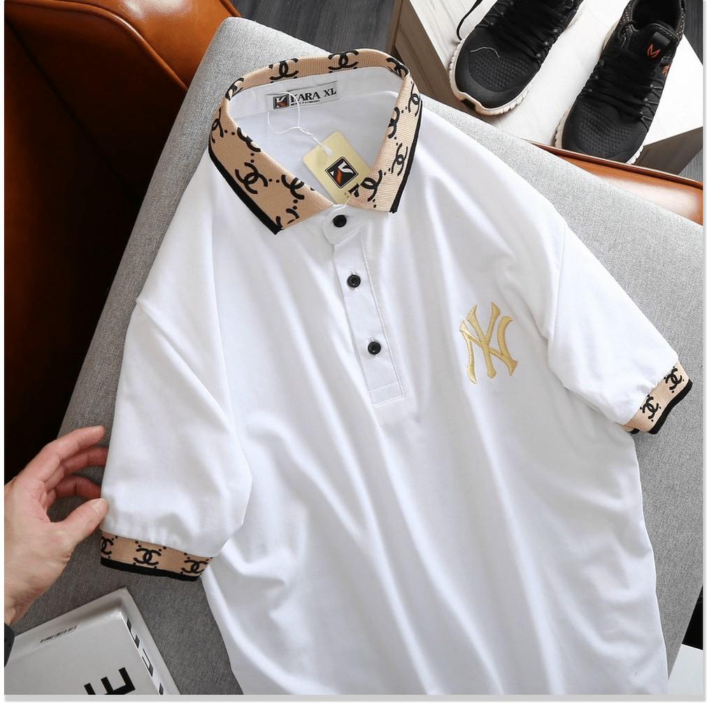 ÁO THUN NAM CỔ BẺ CỰC ĐẸP , HỌA TIẾT THÊU SIÊU CHẤT LANA FASHION