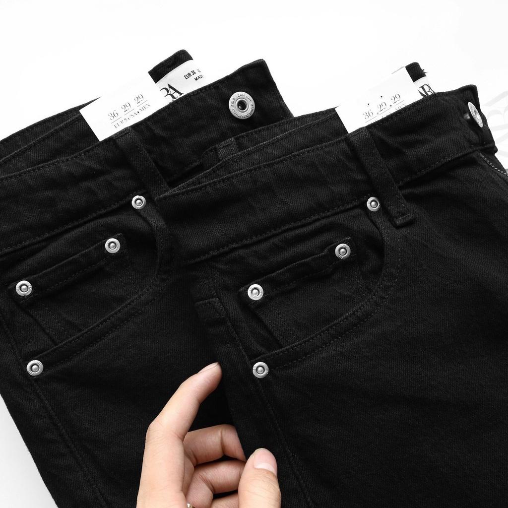 Quần jeans nam màu đen trơn form slimfit chất cotton không co giãn QJZR5 - LASTORE MENSWEAR