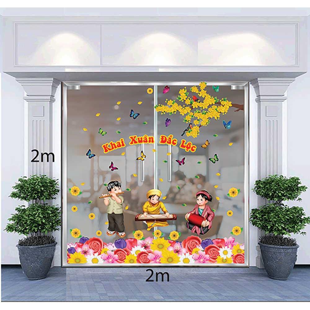 DECAL TRANG TRÍ TẾT 2021 COMBO SỐ 19