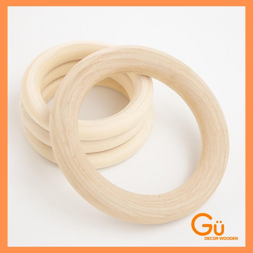 Khoen vòng gỗ , vòng gỗ luyện tay Montessori cho bé size 7cm và 4cm