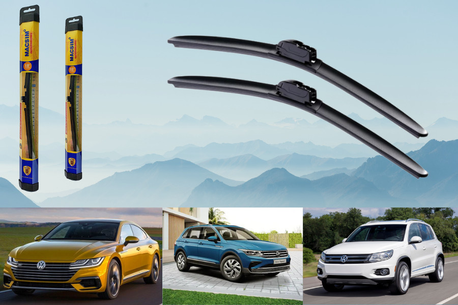 Combo cần gạt nước mưa ô tô Nano Silicon Macsim cho xe Volkswagen Exploration2019