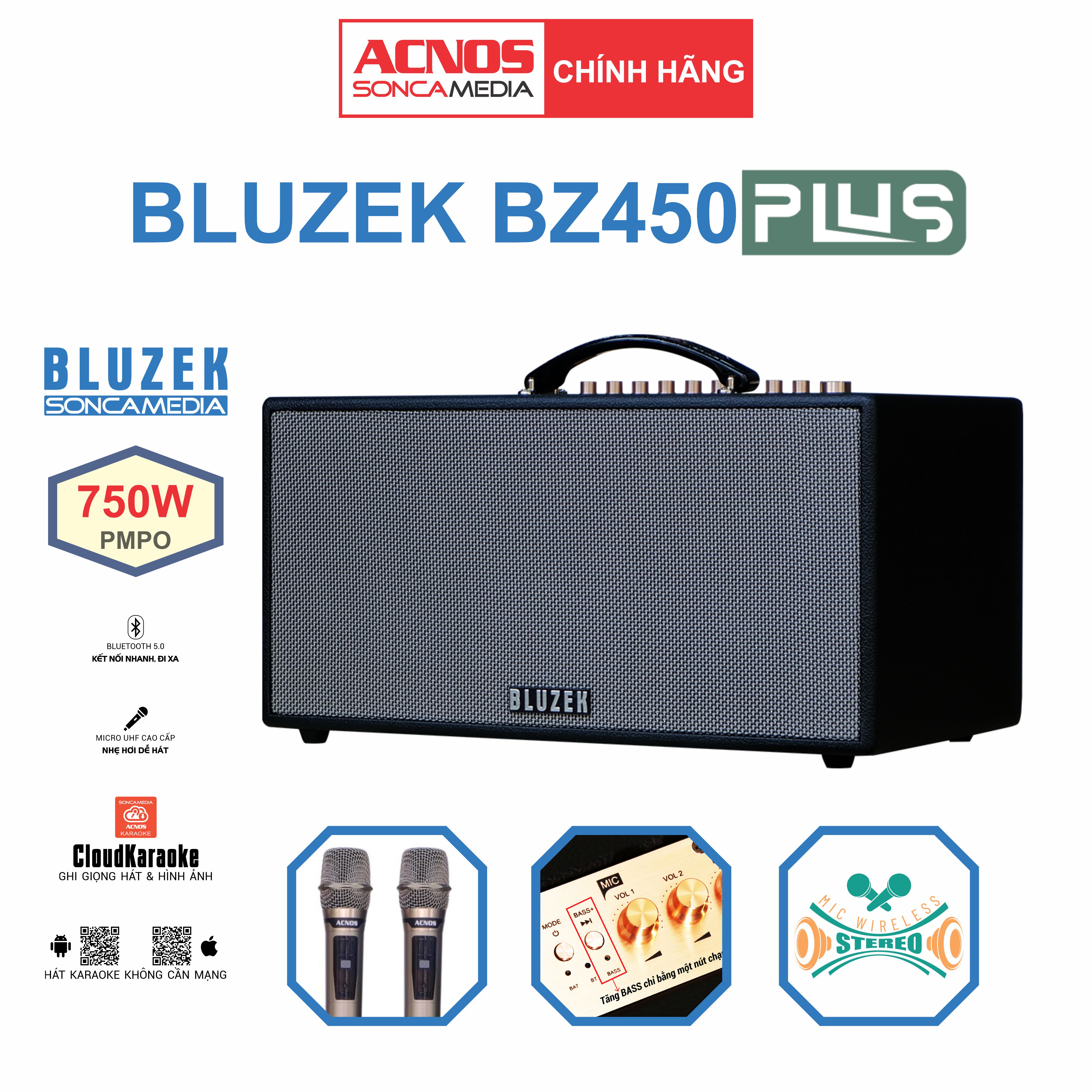 Dàn âm thanh di động xách tay BLUZEK BZ450PLUS [HÀNG CHÍNH HÃNG]