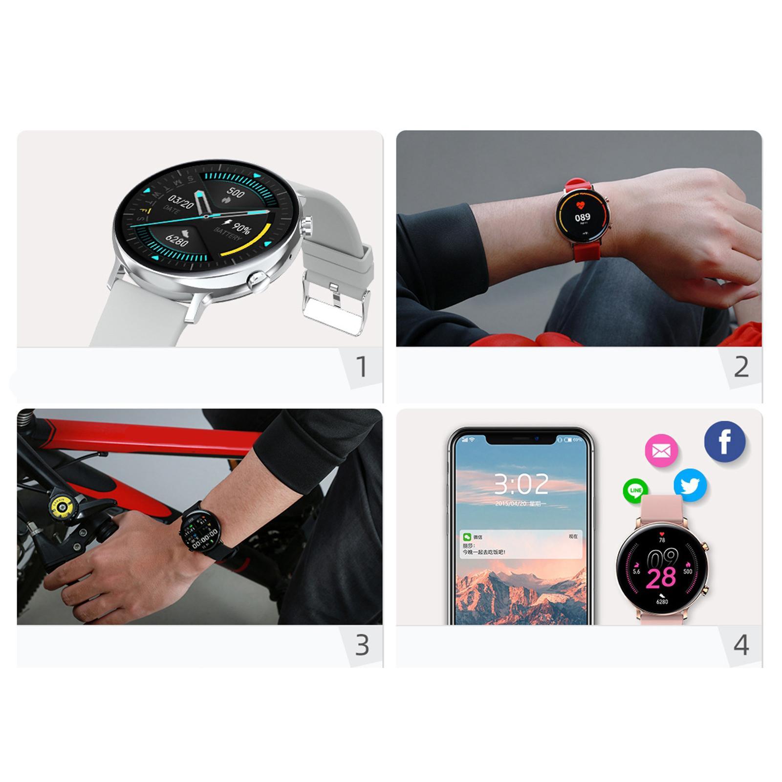 Sports Smartwatch Fitness Tracker Calorie Counter Pedometer Black