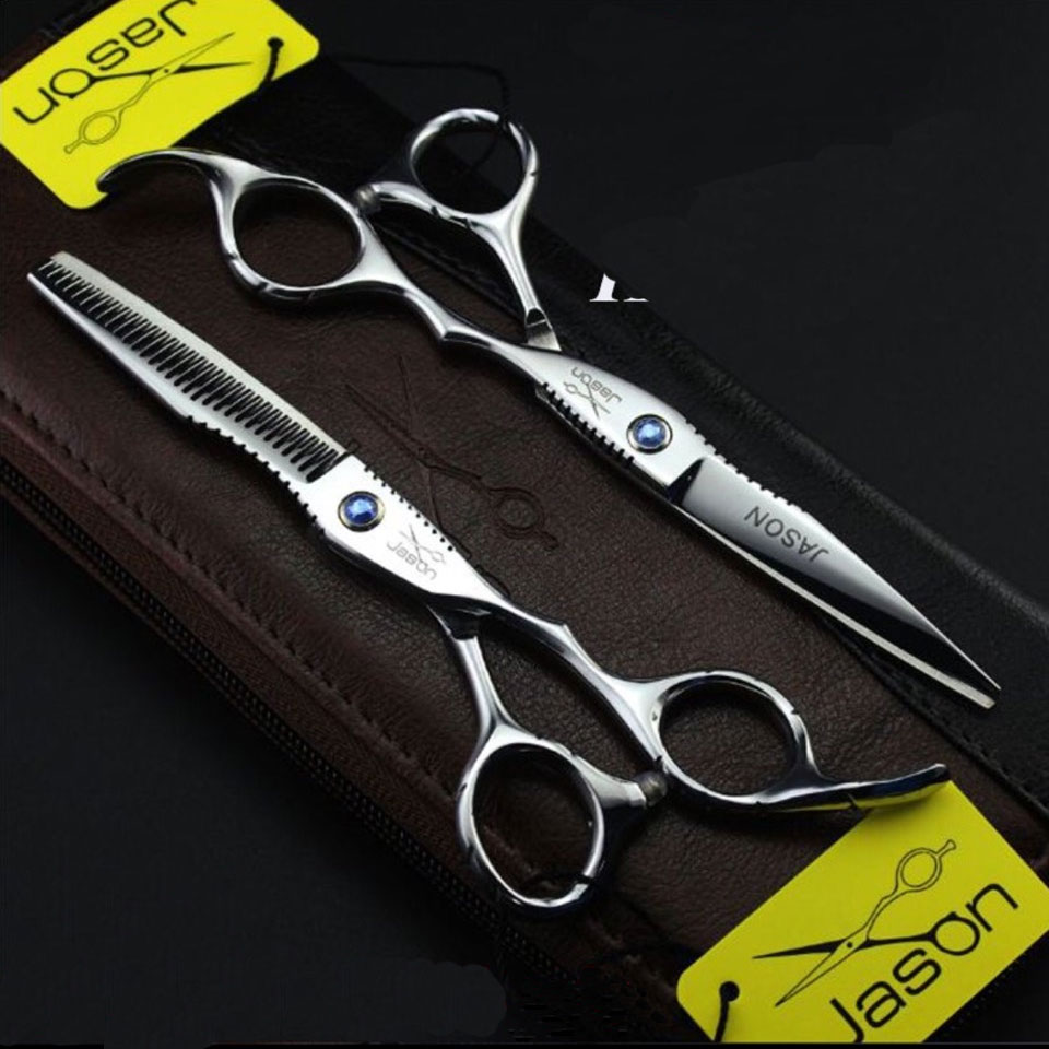 Kéo Tỉa Tóc Cho SALON, Barber Chuyên Nghiệp JASON JC-6.0  TẶNG LƯỢC CẮT TÓC Cực Sang Trọng