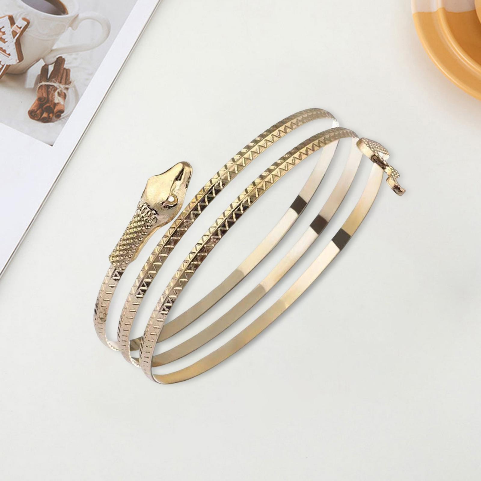 Retro Snake Shape Bracelet Bangle Hip Hop Jewelry Collection for Biker