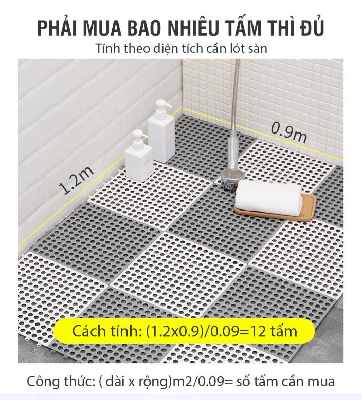 Thảm ghép  nhà tắm, vệ sinh, bếp.( giá của 1 tấm 30x30cm).