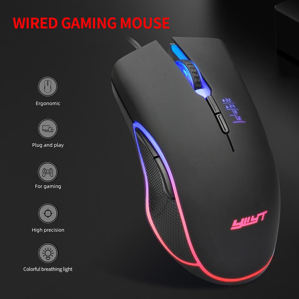 Chuột chơi game có dây YWYT G853 USB 3200DPI 7 nút