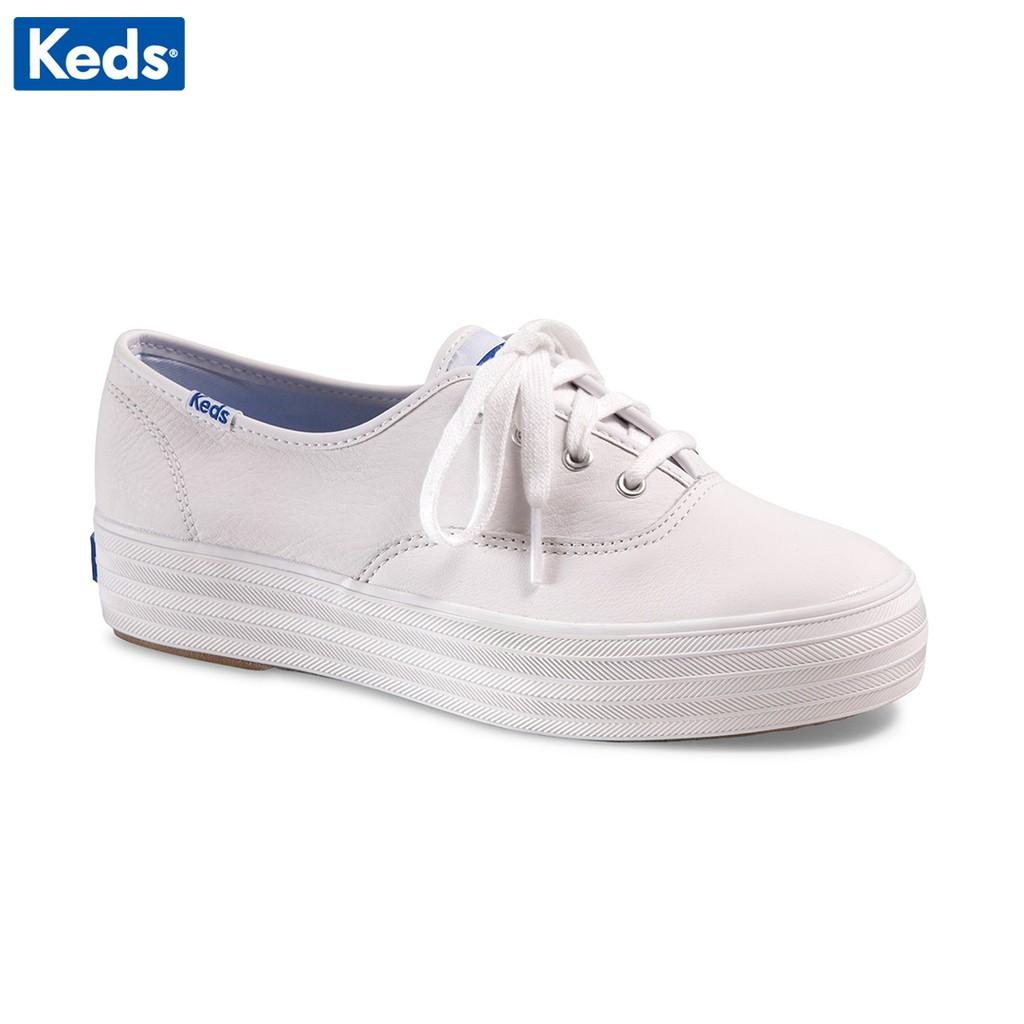 Giày Keds Nữ - Triple Leather White - KD055748