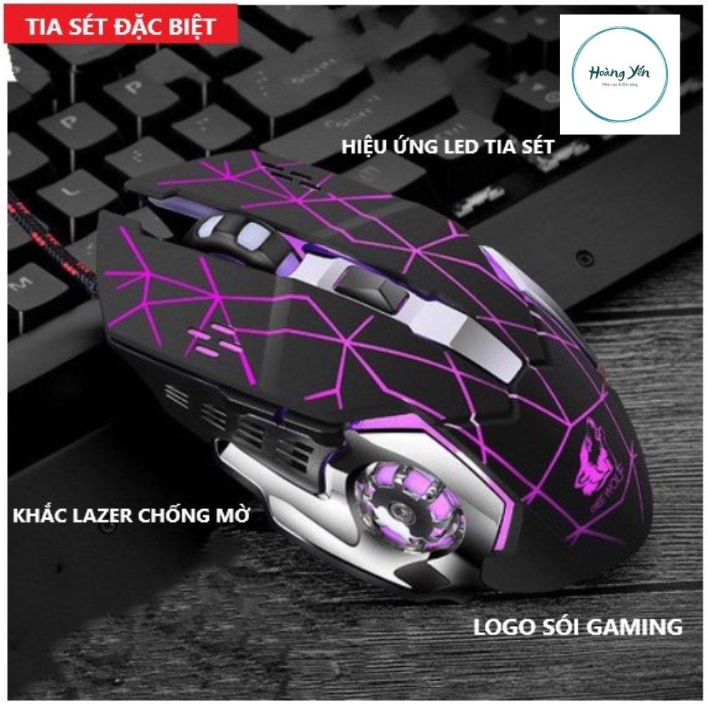 Chuột Gaming Máy Tính FREE WOLF V5 PRO 2022 LED 7 Có Dây màu cực đẹp chuyên game, chỉnh được dpi