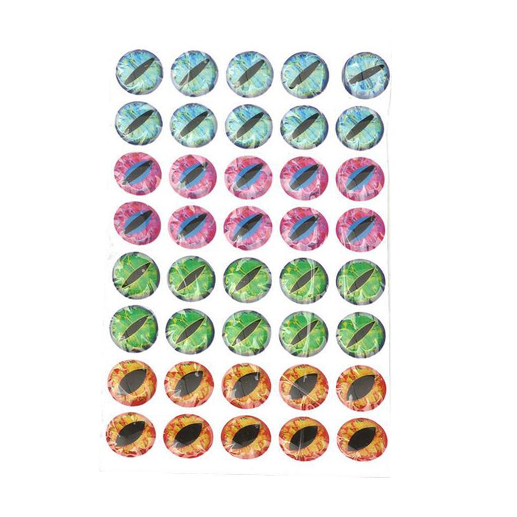 Eyes 4D Holographic Eyes Fly Tying Jigs Crafts DIY 6mm-60 Pieces