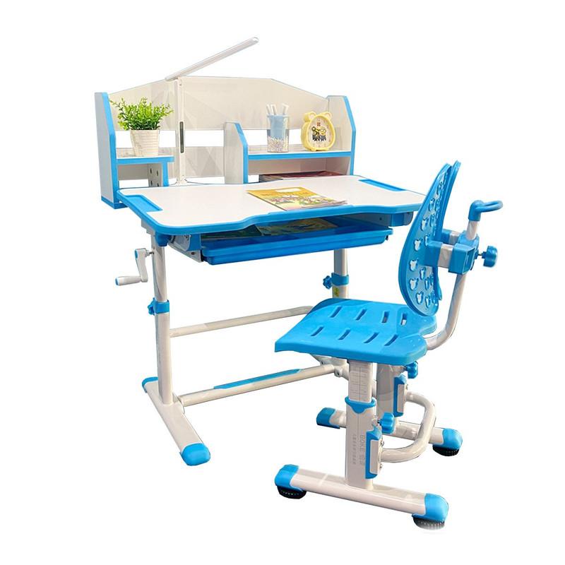 Bộ bàn ghế học sinh thông minh SMLIFE Jasper 80cm - BK306 - Xanh | Bàn: 80cm x 59cm x 52-76cm (mặt bàn nâng hạ) | Ghế nâng hạ