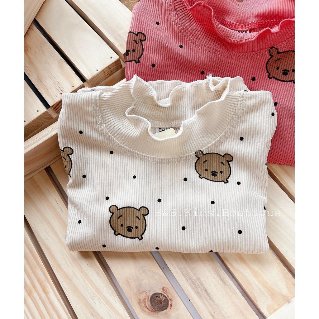 Áo thun dài tay cho bé gái size 5-20kg chất tăm gân xịn sò