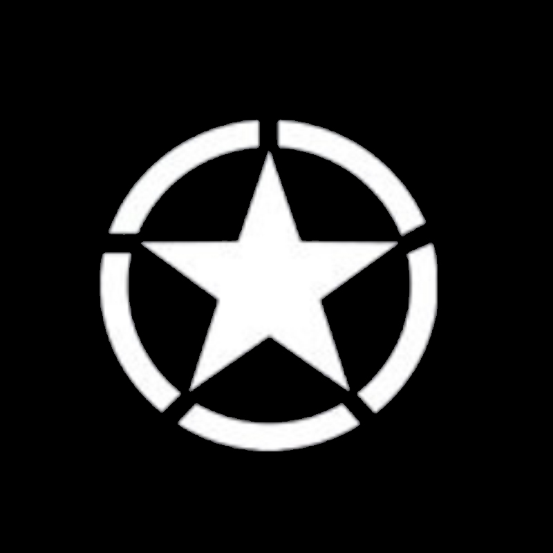 STAR CIRCLE NGÔI SAO - Sticker transfer hình dán trang trí Xe hơi Ô tô size 11cm