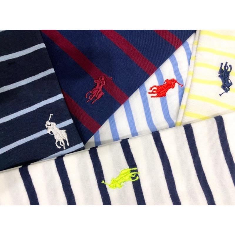 Áo Thun Nữ Sọc POLO Thêu logo chất cotton xịn mịn phom suông vừa