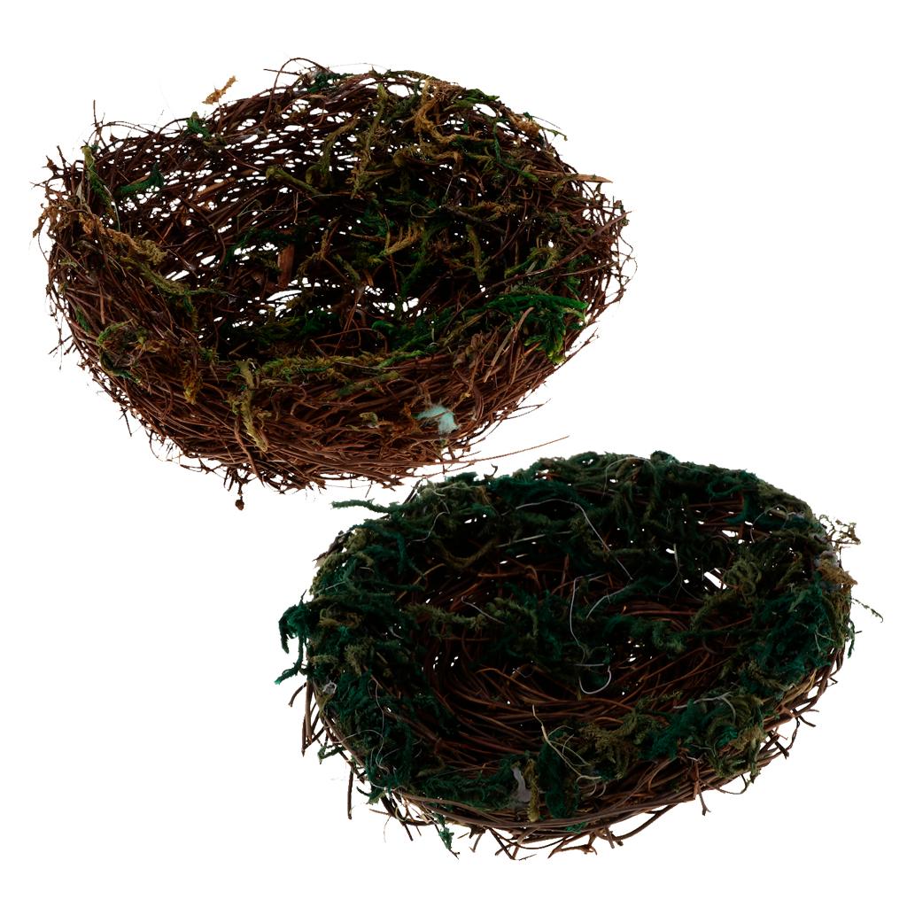 Bird Nest Handmade Vine Rattan Bed Nature for Parrots Cockatiel A:12cm