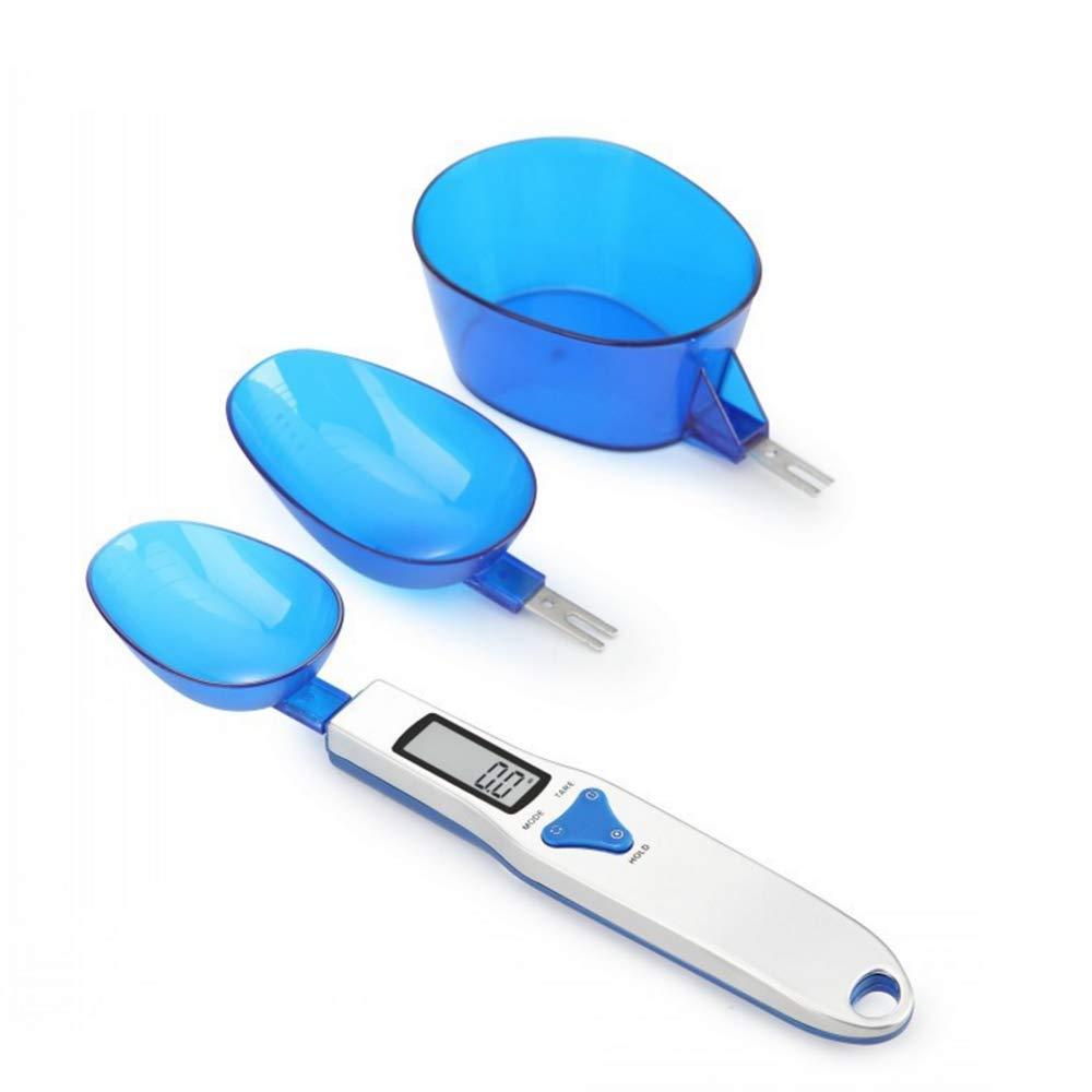 500g/0.1g Muỗng đo trọng lượng kỹ thuật số dễ thương màu xanh lam Muỗng đo miligam