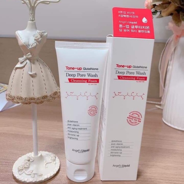 Sữa Rửa Mặt Angel's Liquid Tone Up Glutathione Deep Pore Wash Cleansing Foam 120g