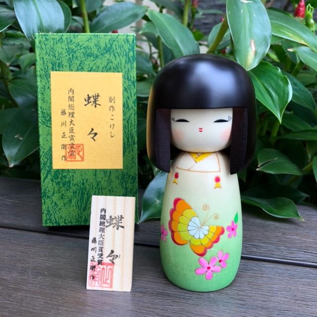 Búp bê Chouchou, búp bê Kokeshi, búp bê gỗ handmade Nhật Bản