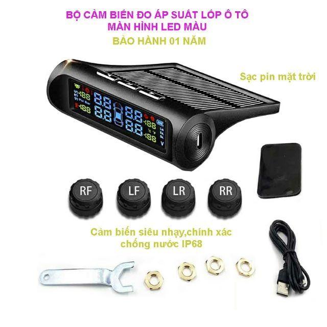 Cảm biến đo áp suất lốp,van gắn ngoài,Led màu