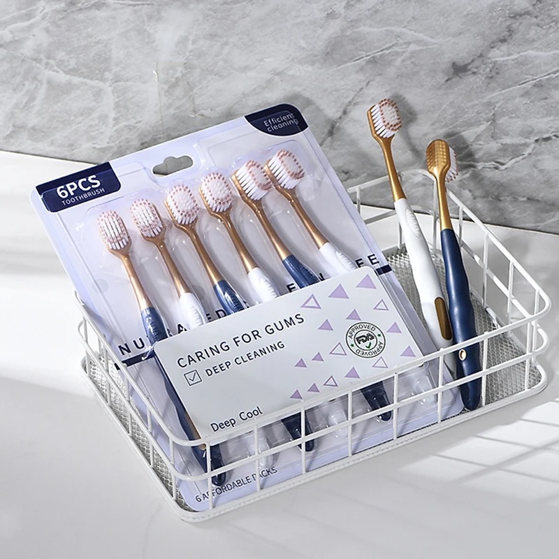 Set 6 Bàn Chải Đánh Răng Người Lớn Siêu Mềm