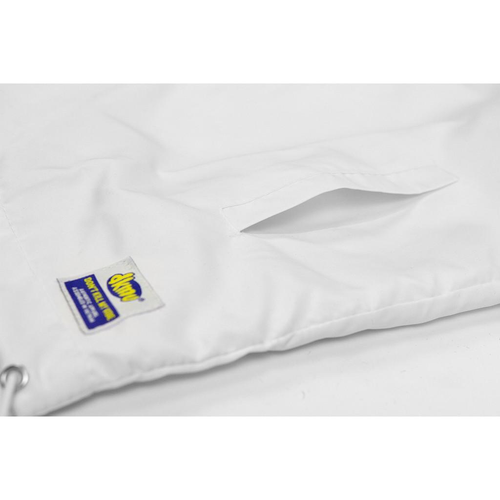 Áo khoác dù nữ màu trắng in hình oversize | DKMV White The Vibe Stealer Jacket